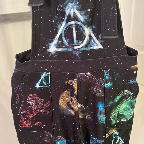 Blackmilk Harry Potter magic stars overalls Medium EUC - Picture 2 of 5
